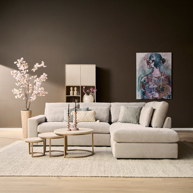 Starfurn MySofa Jesse | 2,5 zits + Ottomane Rechts | Beige