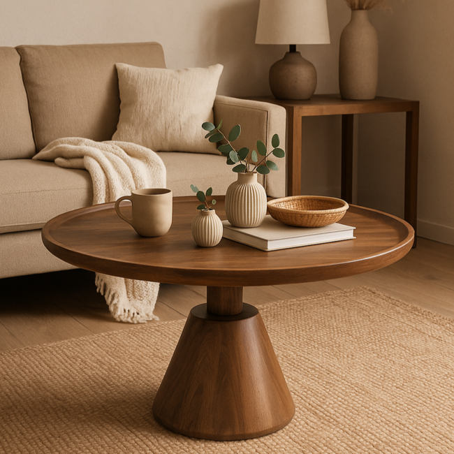 Benoa Salontafel Jade kegelvoet bruin