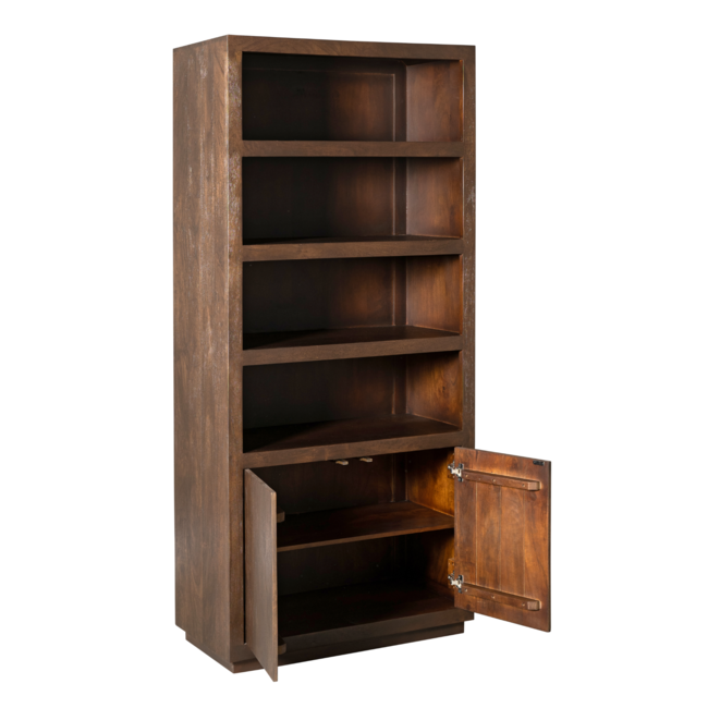 Starfurn Boekenkast Brussel Brown 90 cm | Mangohout & Push-to-Open – Starfurn
