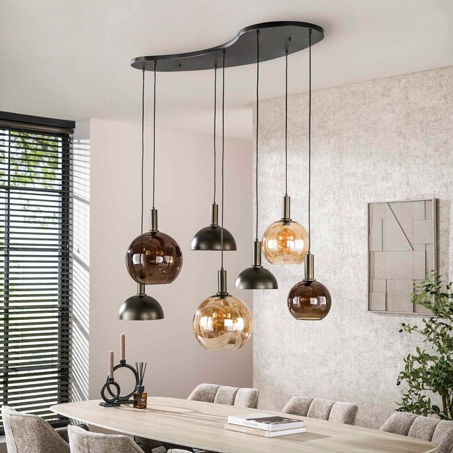 WoonStijl Hanglamp 4+3L Cluster