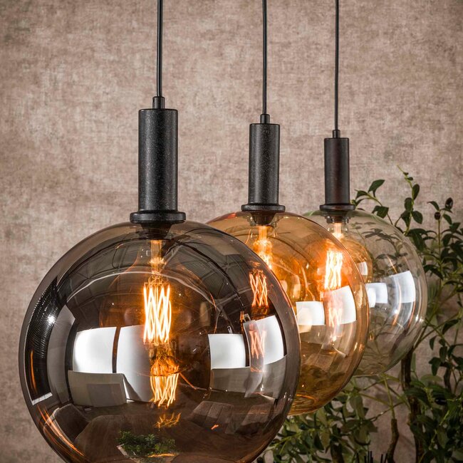 WoonStijl Hanglamp 3L Sfera tricolore artic zwart