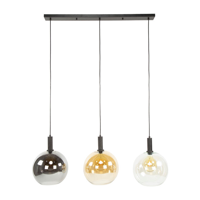 WoonStijl Hanglamp 3L Sfera tricolore artic zwart