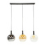 WoonStijl Hanglamp 3L Sfera tricolore artic zwart
