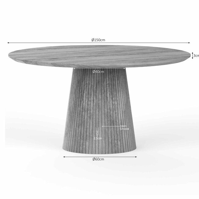 Starfurn Eettafel Solana | 150 cm | Taupe