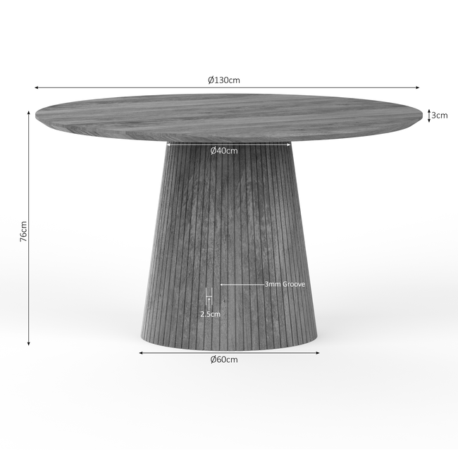 Starfurn Eettafel Solana | 130 cm | Naturel