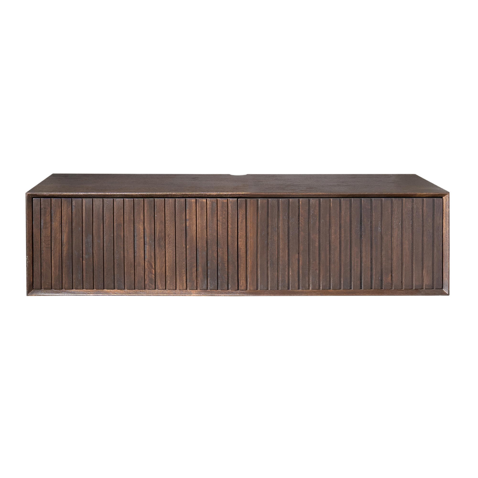 FGNIXLN Zwevend Tv-Meubel 120-300 cm Moderne tv-kast voor de woonkamer Geschikt voor de woon- en slaapkamer (Wit/Houtkleur, 160CM