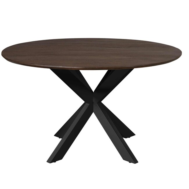 Starfurn Eettafel Madison Brown | 150 cm | Poot Black
