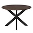 Starfurn Eettafel Madison Brown | 110 cm | Poot Black