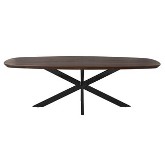 Starfurn Eettafel Madison Brown | 280 cm | Deens Ovaal | Poot Black