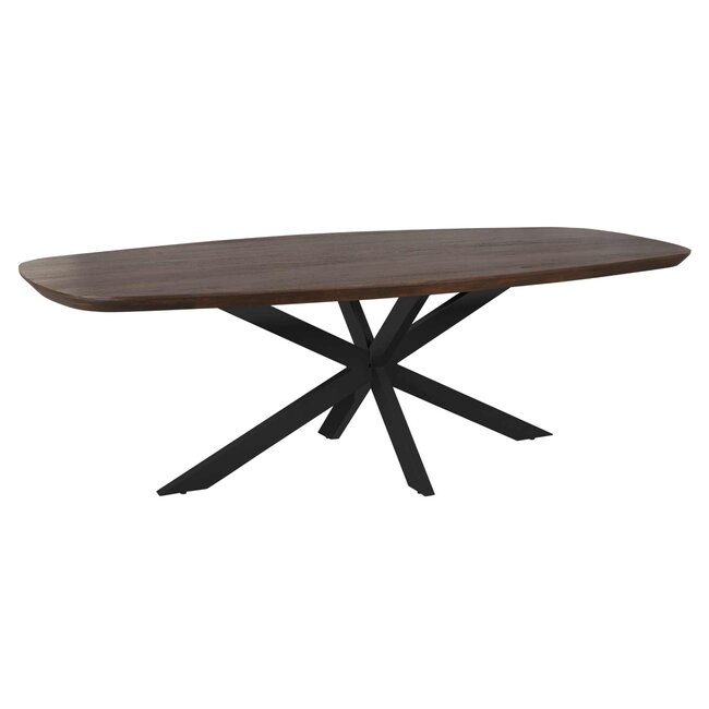 Starfurn Eettafel Madison Brown | 280 cm | Deens Ovaal | Poot Black