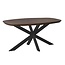 Starfurn Eettafel Madison Brown | 160 cm | Deens Ovaal | Poot Black