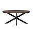 Starfurn Eettafel Madison Brown | 160 cm | Deens Ovaal | Poot Black