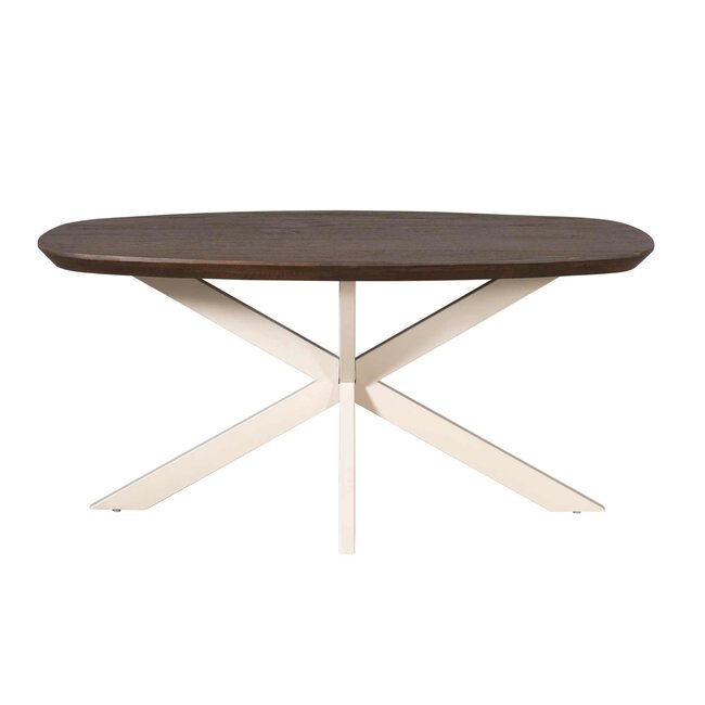 Starfurn Eettafel Madison Brown | 160 cm | Deens Ovaal | Poot Sand