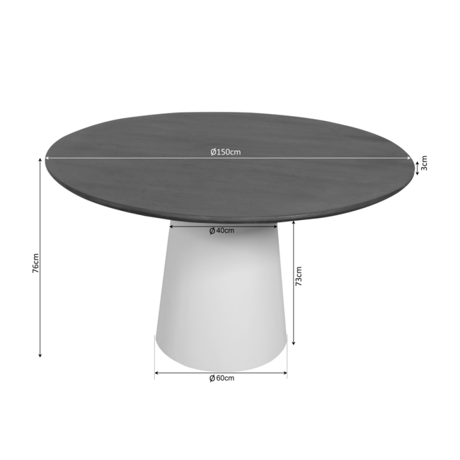 Starfurn Eettafel Madison Brown | 150 cm