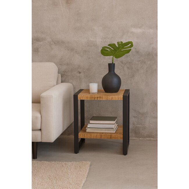 Benoa Nachtkastje/ bijzettafel Industrial Mango