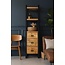 Benoa Boekenkast Industrial Mango met 3 lades