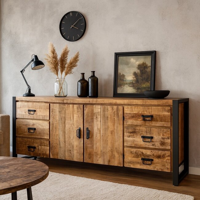 Benoa Dressoir Industrial Mango 200 cm