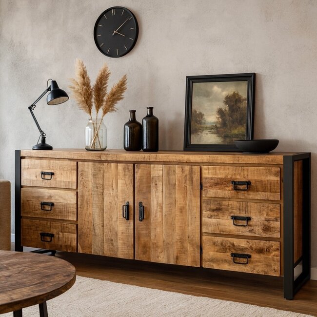 Benoa Dressoir Industrial Mango 200 cm