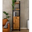 Benoa Boekenkast Industrial Mango met lade en deur