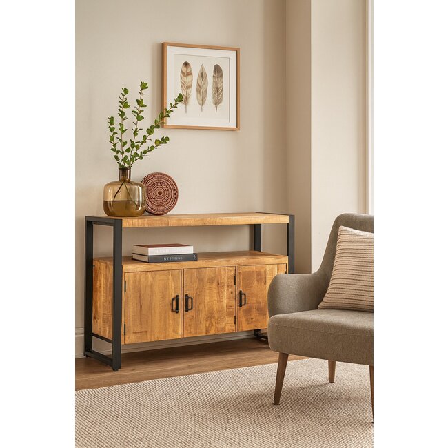 Benoa Dressoir industrial 3 deurs mango