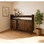 MySons Barkast Vrystaat  2 schuifdeuren en 3 lades Mango Brown Walnut