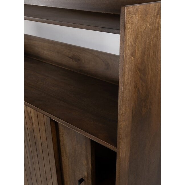 MySons Barkast Vrystaat  2 schuifdeuren en 3 lades Mango Brown Walnut