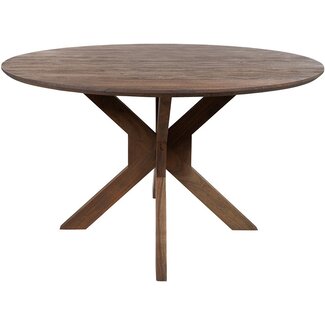MySons Eettafel Gemini Ø130, Acacia Marron Bruin