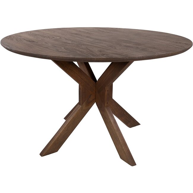 MySons Eettafel Gemini Ø130, Acacia Marron Bruin