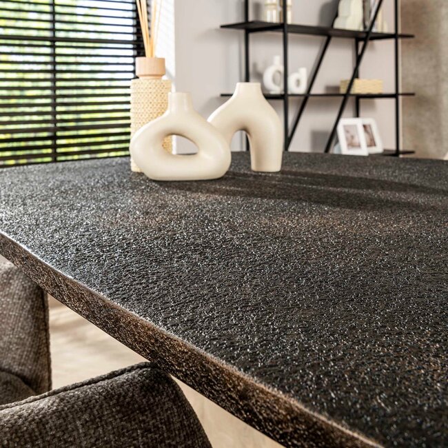 WoonStijl Eettafel 215 deens ovaal Metallic