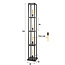 WoonStijl Vloerlamp 4L Quadra Artic Zwart