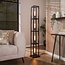 WoonStijl Vloerlamp 4L Quadra Artic Zwart