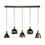 WoonStijl Hanglamp 5L Metallo mix Sienne bruin