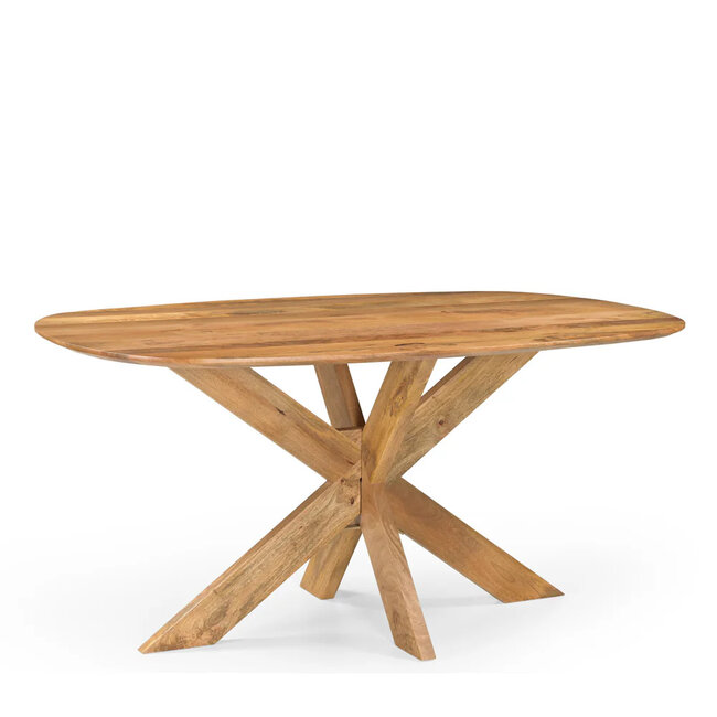 Benoa Eettafel Deens Ovaal Runa met Houten Onderstel 160