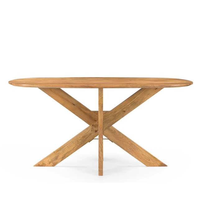 Benoa Eettafel Deens Ovaal Runa met Houten Onderstel 160