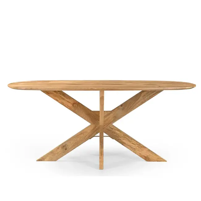 Benoa Eettafel Deens Ovaal Runa met Houten Onderstel 180