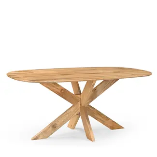 Benoa Eettafel Deens Ovaal Runa met Houten Onderstel 180 Benoa Eettafel Deens Ovaal Runa met Houten Onderstel 180