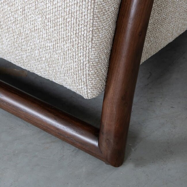 Label51 Fauteuil Viggo Naturel Boucle - Walnoot eiken