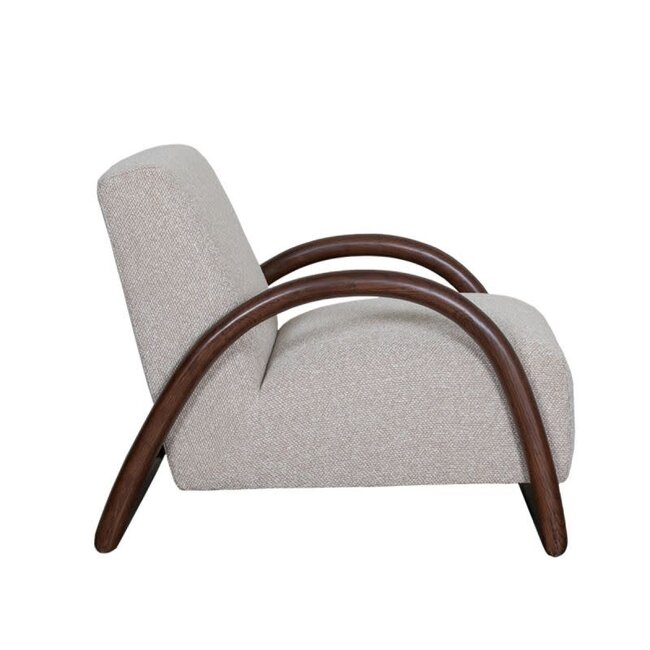 Label51 Fauteuil Viggo Naturel Boucle - Walnoot eiken