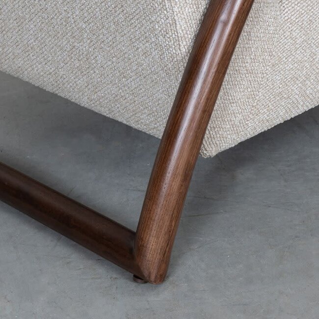 Label51 Fauteuil Viggo Naturel Boucle - Walnoot eiken