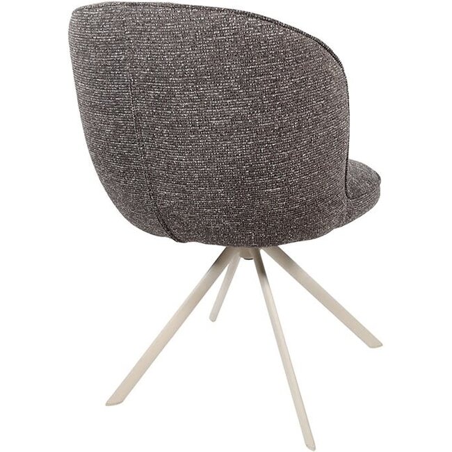 Nijwie Eetkamerstoel Kate - draaipoot 360 - Present  Dark Brown 456