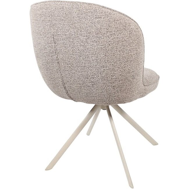 Nijwie Eetkamerstoel Kate - draaipoot 360 - Present  Sandy 121