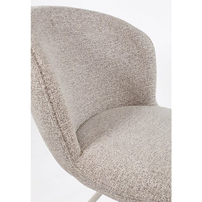 Nijwie Eetkamerstoel Kate - draaipoot 360 - Present  Sandy 121