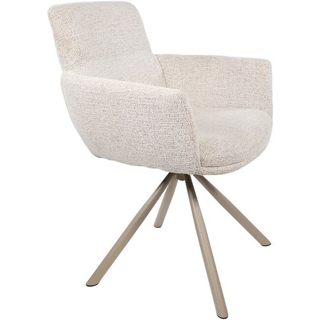 Nijwie Eetkamerstoel Harry - draaipoot 360 - Champagne 120