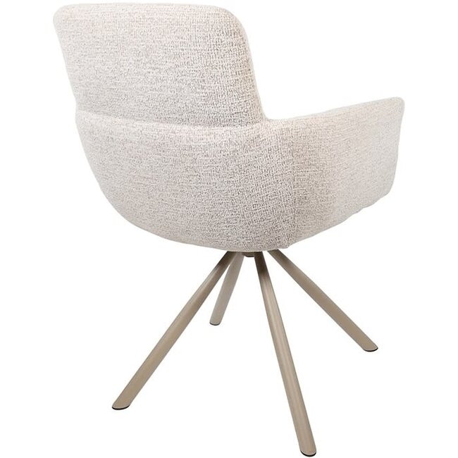 Nijwie Eetkamerstoel Harry - draaipoot 360 - Champagne 120