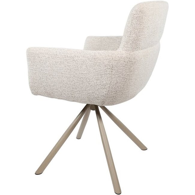 Nijwie Eetkamerstoel Harry - draaipoot 360 - Champagne 120