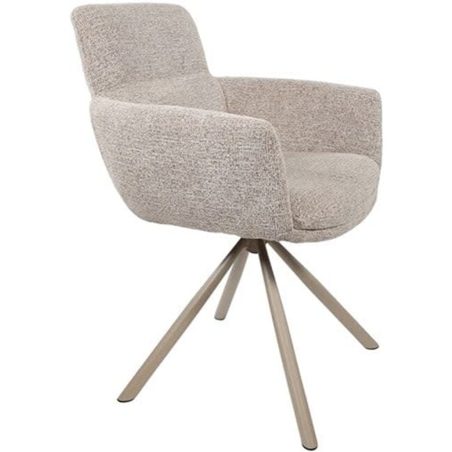 Nijwie Eetkamerstoel Harry - draaipoot 360 - Sandy 121