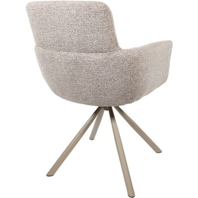 Nijwie Eetkamerstoel Harry - draaipoot 360 - Sandy 121