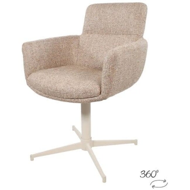 Nijwie Eetkamerstoel William - draaipoot 360 - Hazel 170