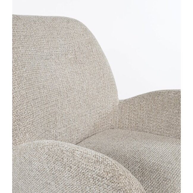 Nijwie Eetkamerstoel Charles - draaipoot 360 - Milan nature120