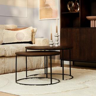 Starfurn Salontafel Madison Brown | 70 cm | set van 2